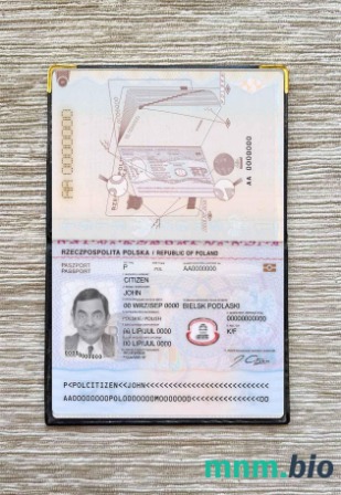 Polska paszport 2018+ wygląd zdjęcia pliki PSD, skan i fotografowany obraz